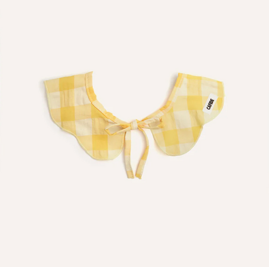 Bandana motif Vichy Jaune + Chouchou - Chiens et Dogmom