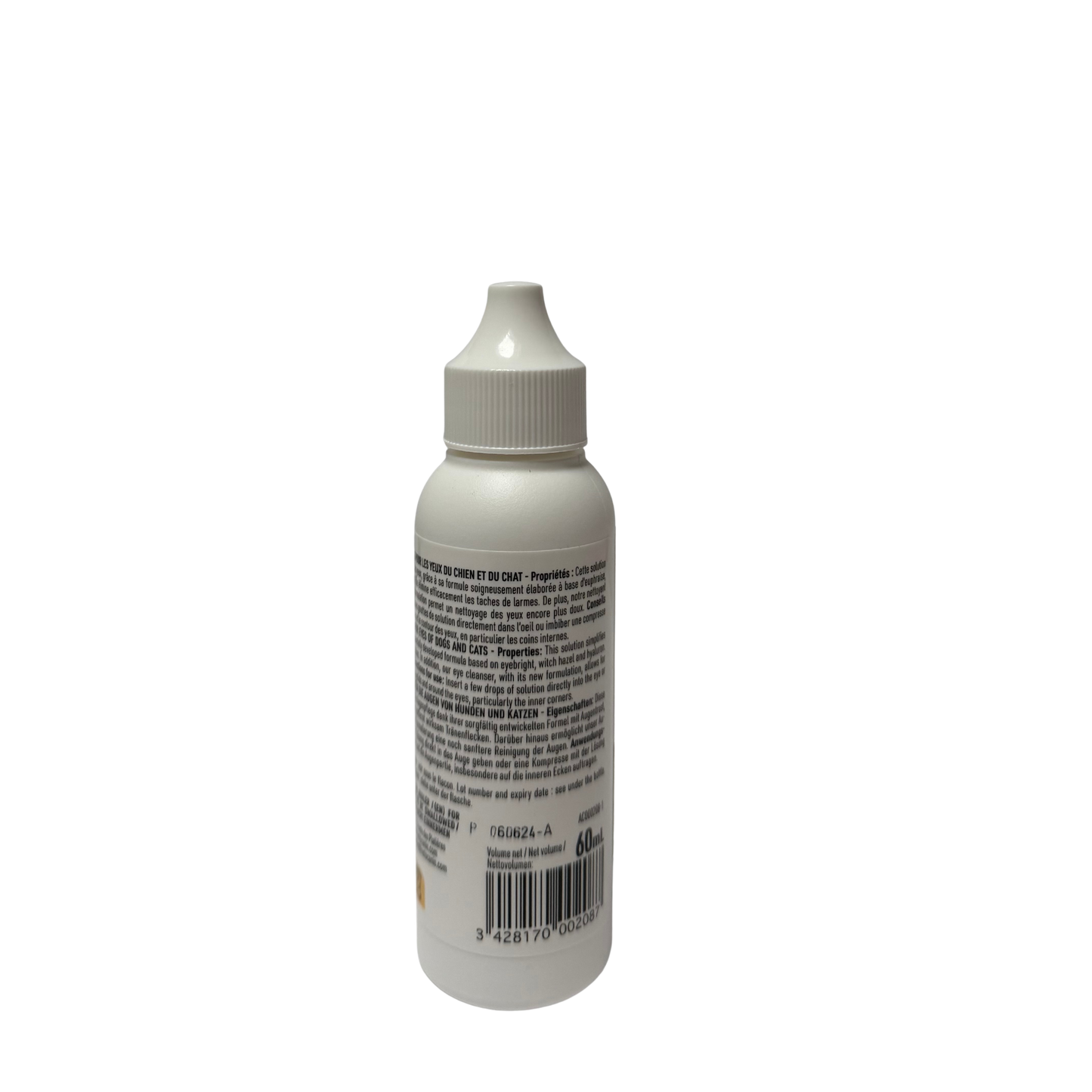 Flacon lotion soin yeux pour chien et chat 60ml