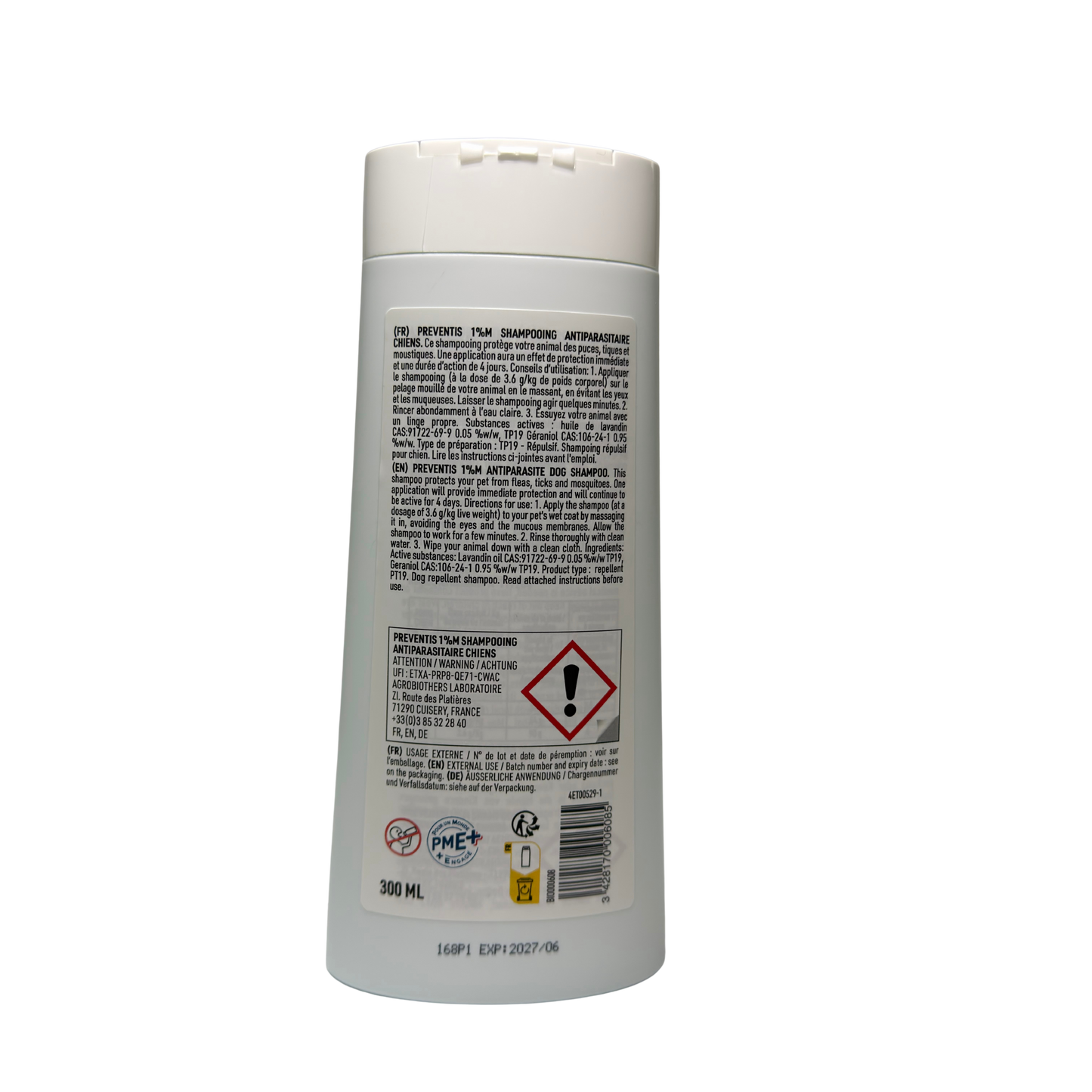 Shampoing antiparasitaire chien formule naturelle sans produits chimiques