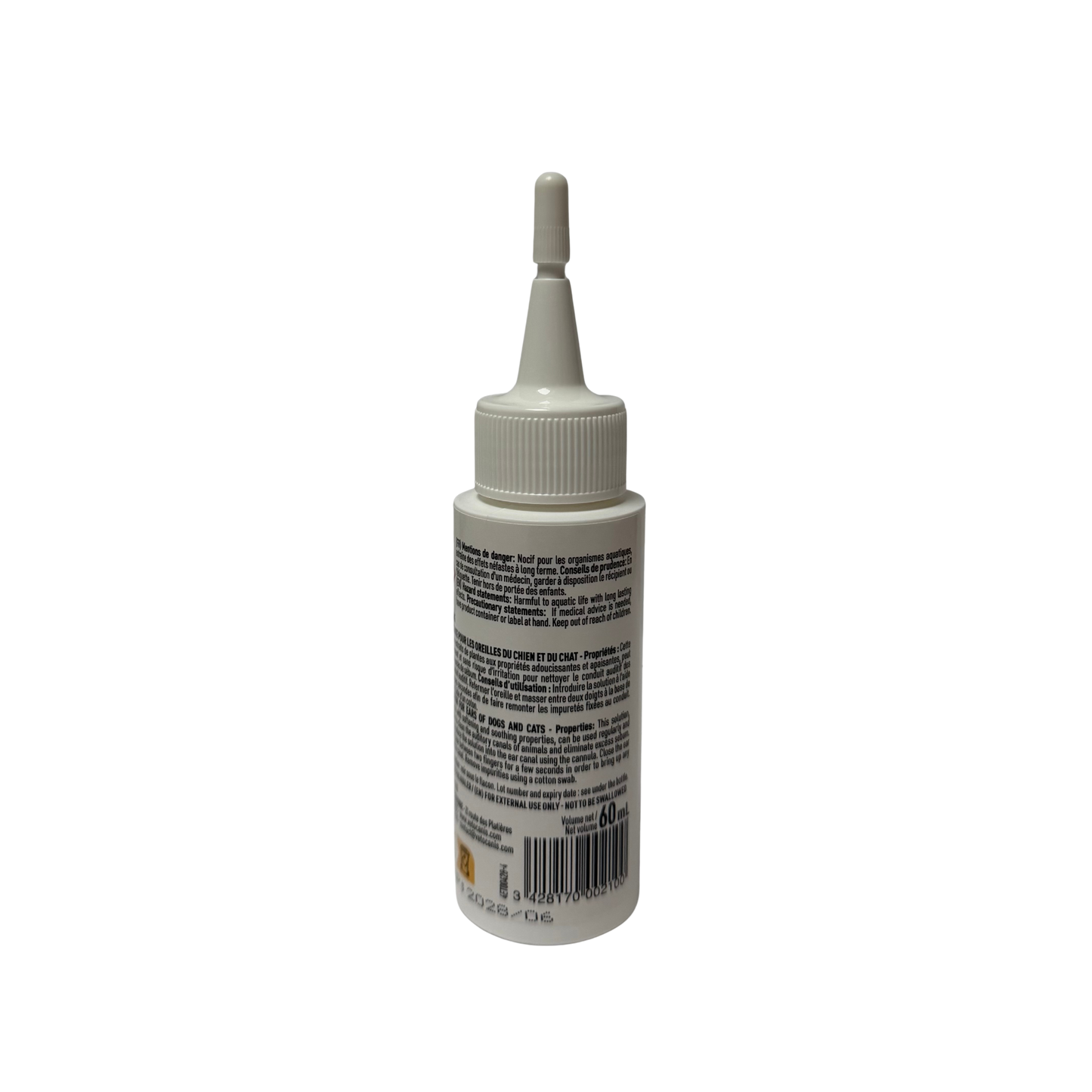 Soin nettoyant oreilles pour chien et chat flacon 60ml