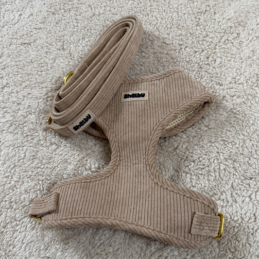 Harnais Velours Beige - Confort Optimal