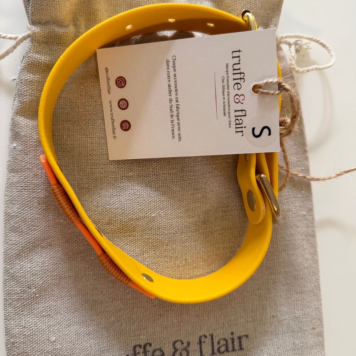 Collier Biothane signature Jaune - Chiens