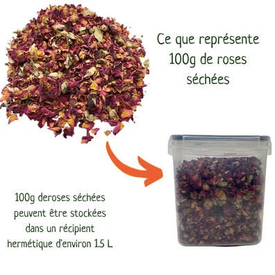 Roses séchées 100g  - Lapins