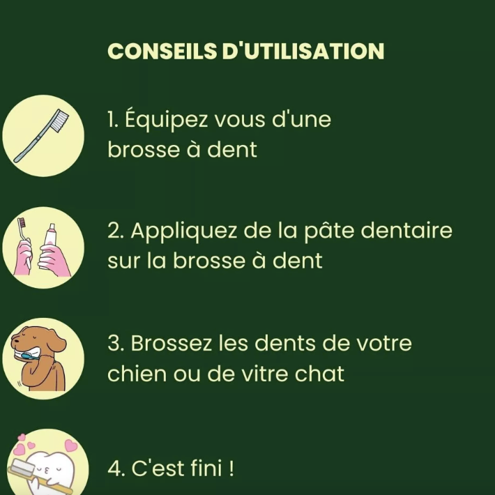 Dentifrice chien chat formule naturelle anti-tartre et anti-plaque
