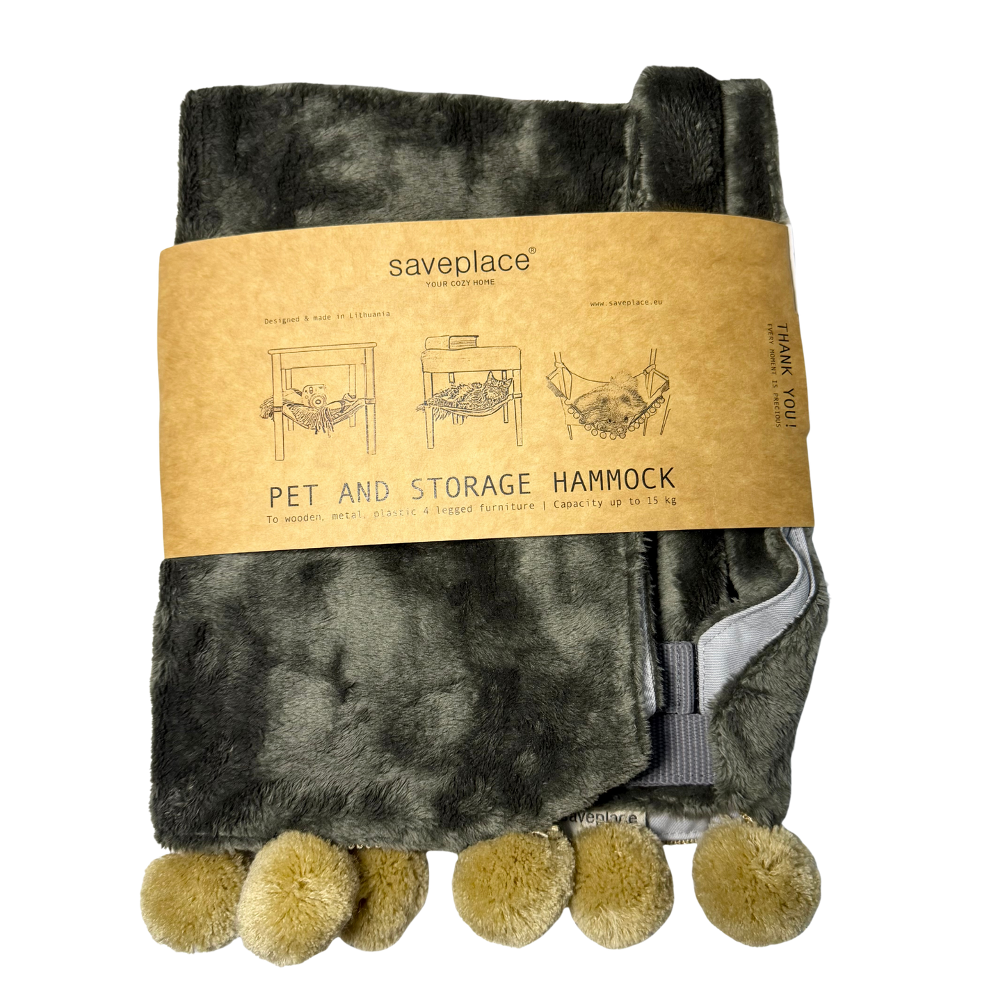 Accessoire hamac fausse fourrure chat chiot lapin chaleureux
