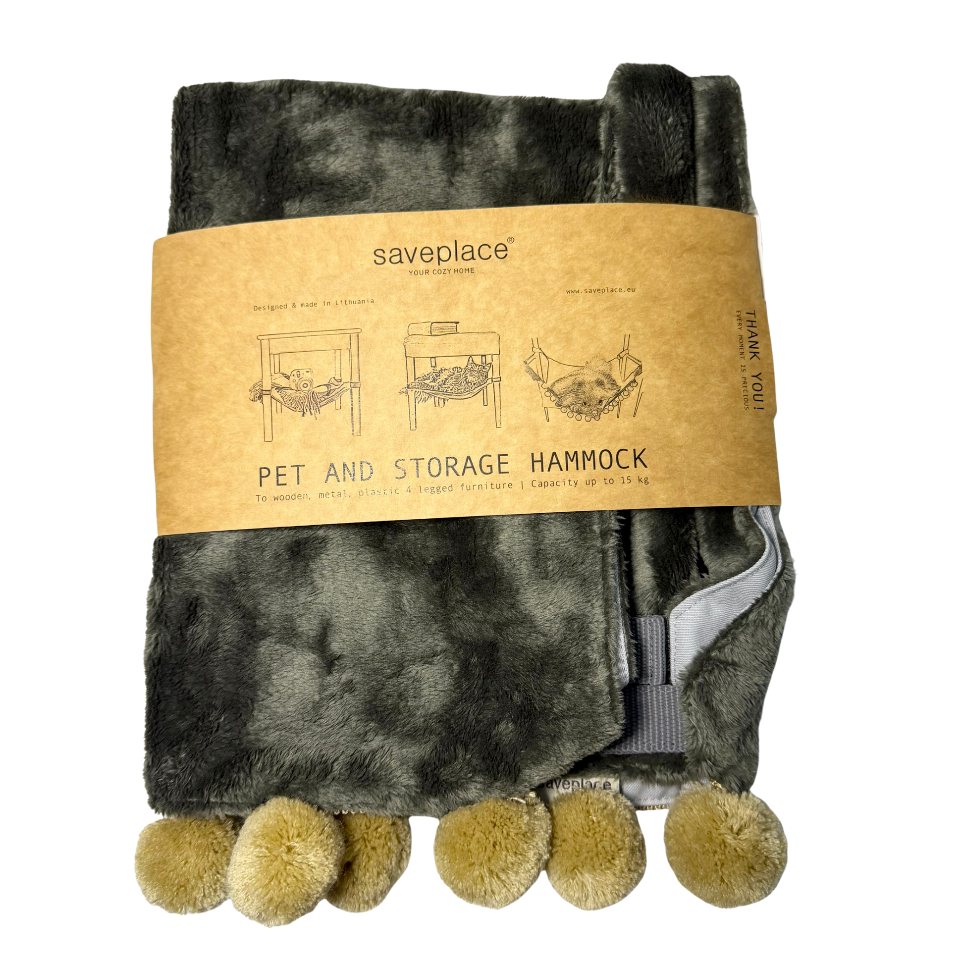 Accessoire hamac fausse fourrure chat chiot lapin chaleureux
