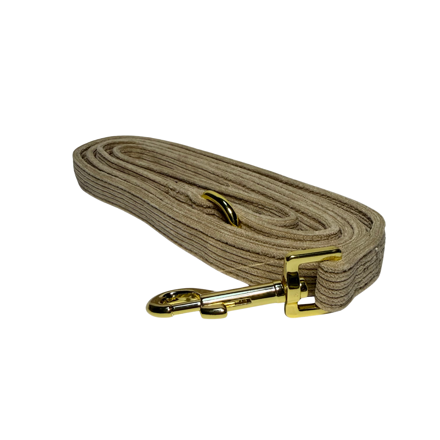Laisse pour chiens velours côtelé beige 