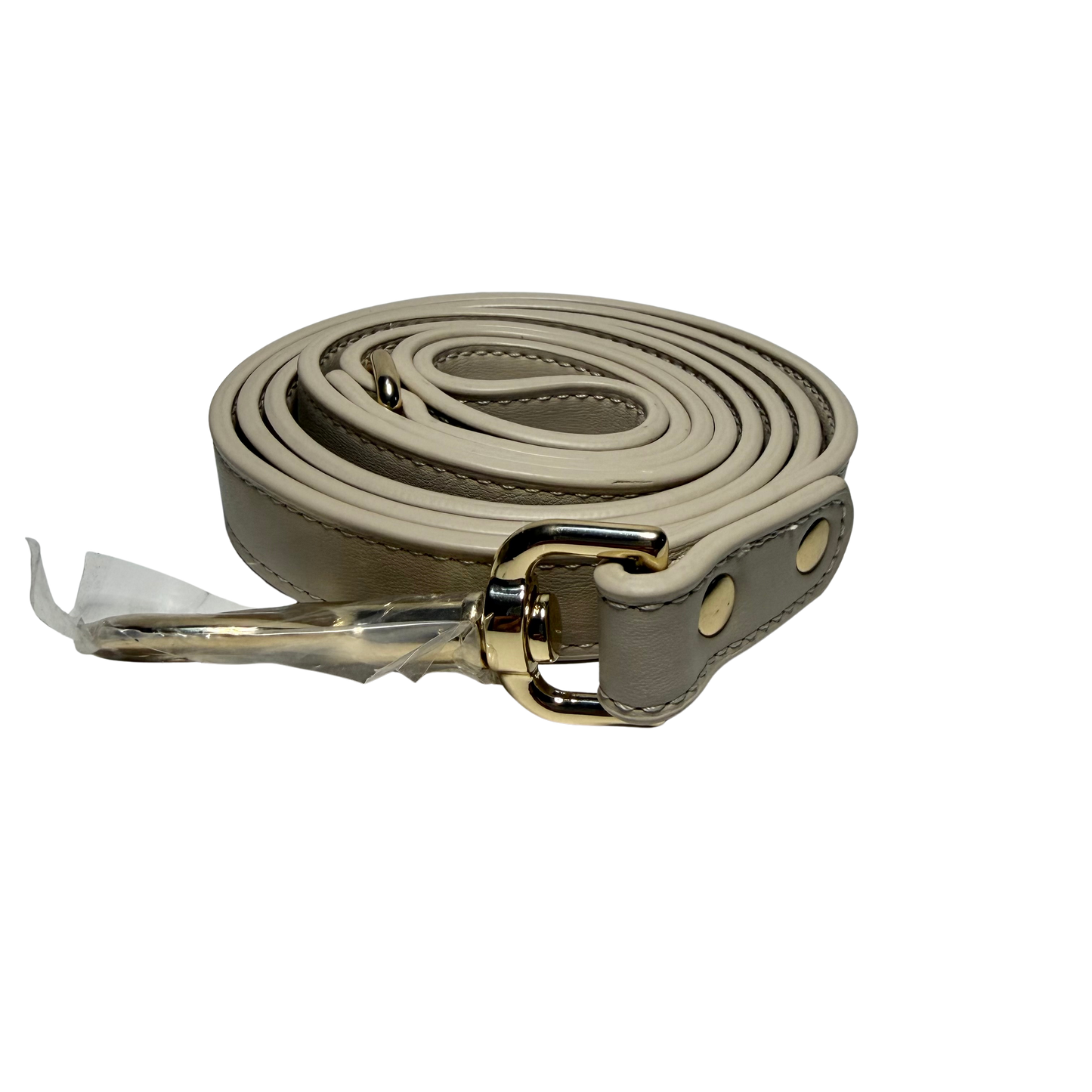 Laisse cuir vegan beige 