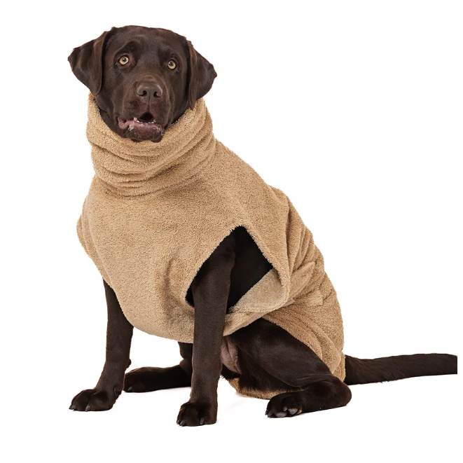 Coton biologique, sèche votre chien rapidement, en douceur et sans microplastiques