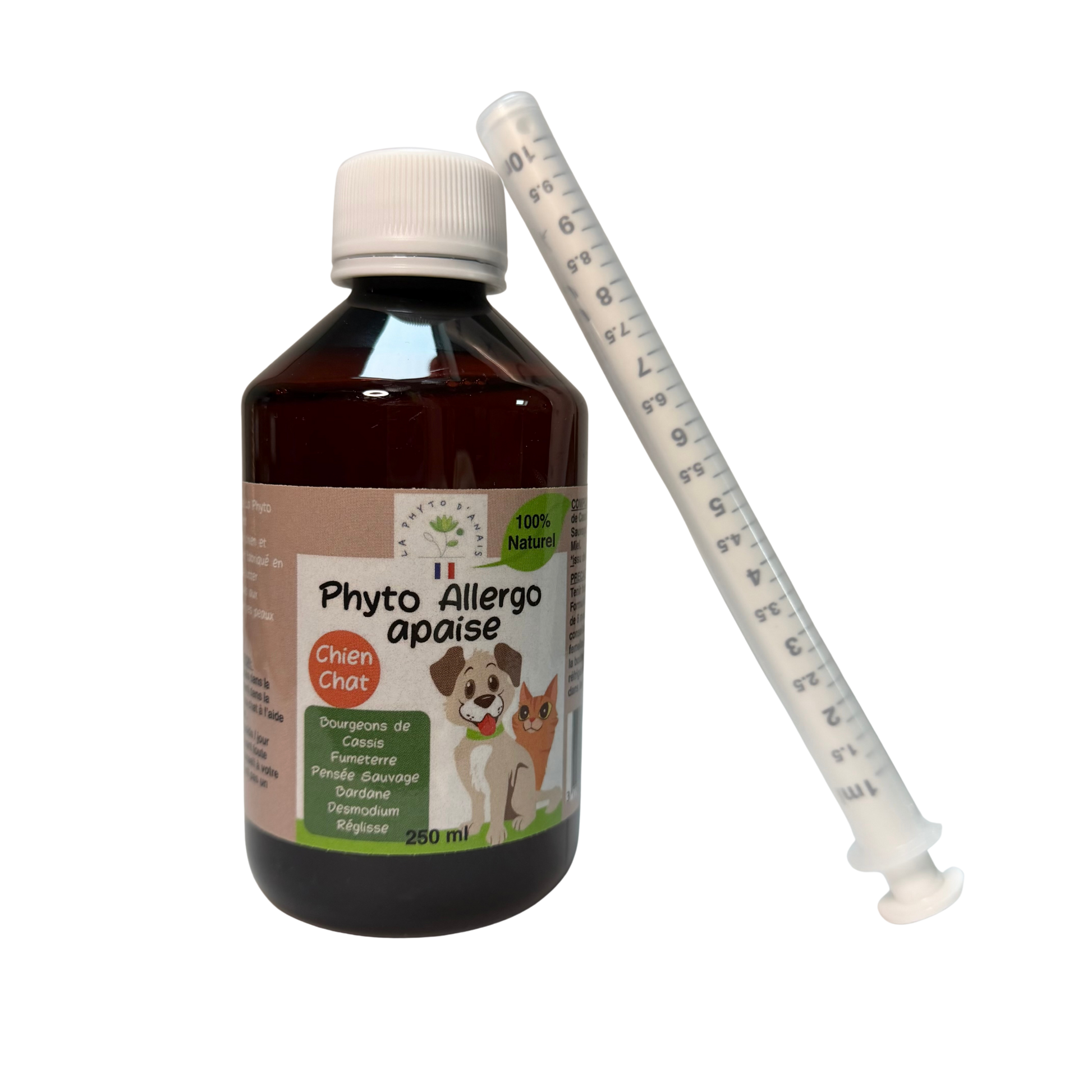 Phyto Allergo Apaise chien chat 250ml anti-allergies naturel
