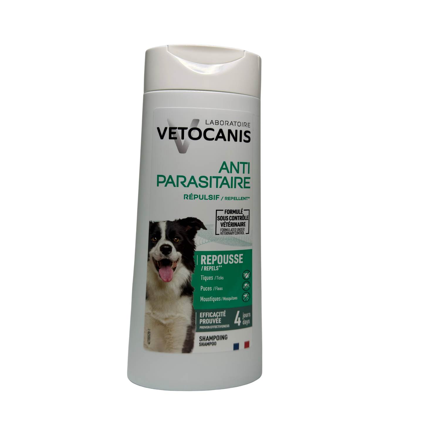 Shampoing anti-parasitaire naturel pour chien 300ml répulsif puces et tiques

