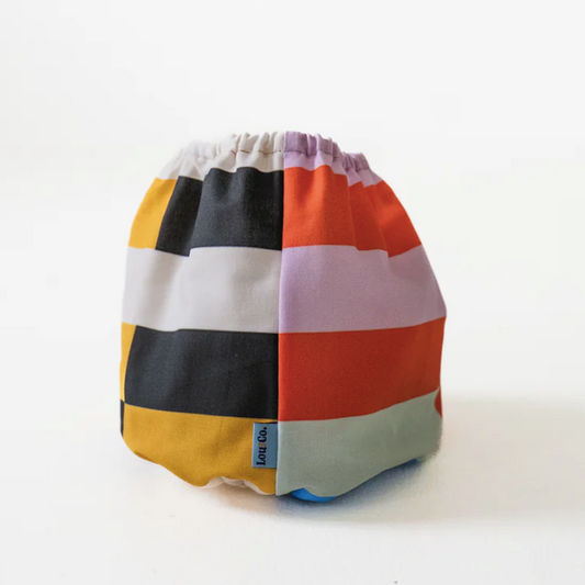 Snood chien rayures protection oreilles longues et pelage
