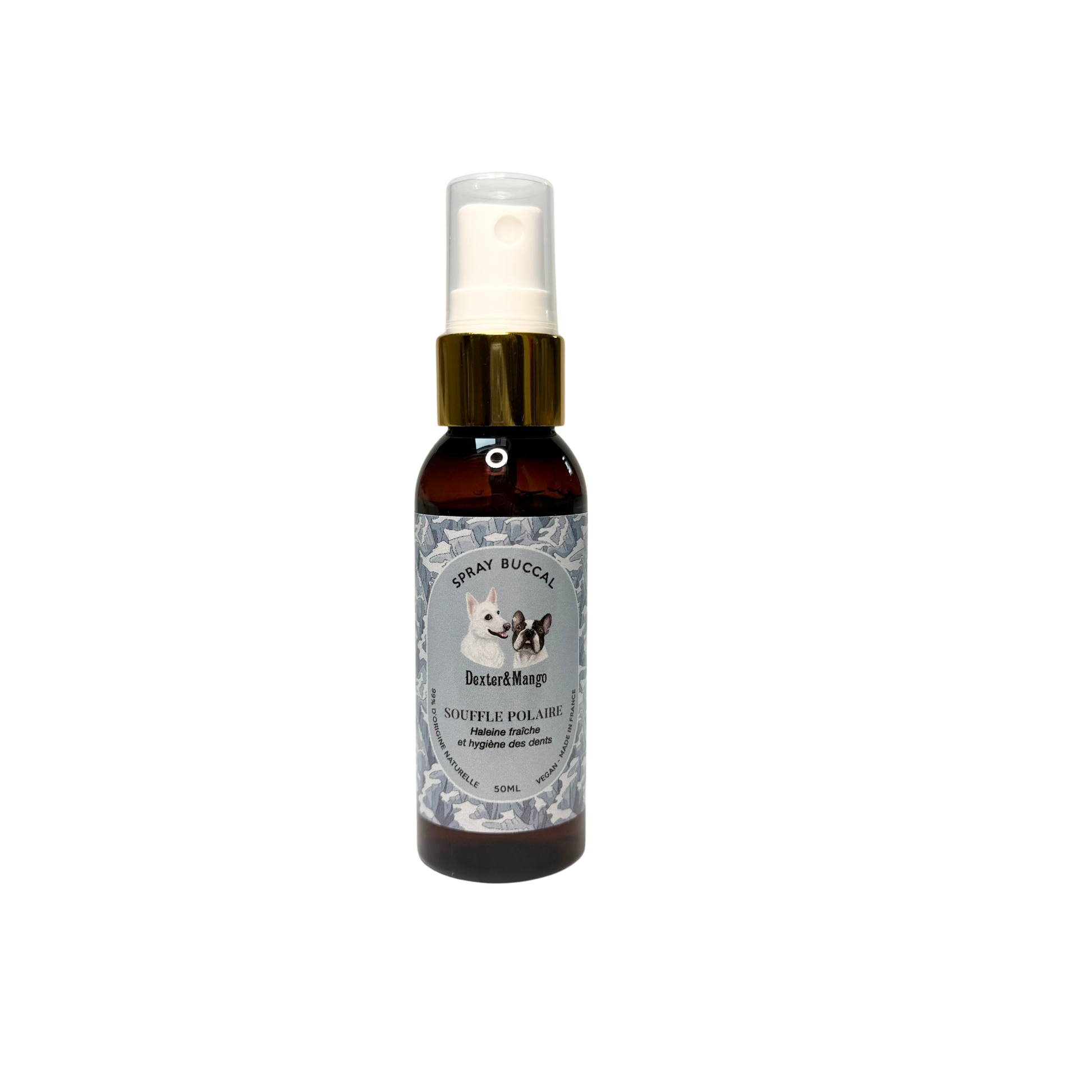 Spray buccal chien haleine fraîche hygiène dentaire

