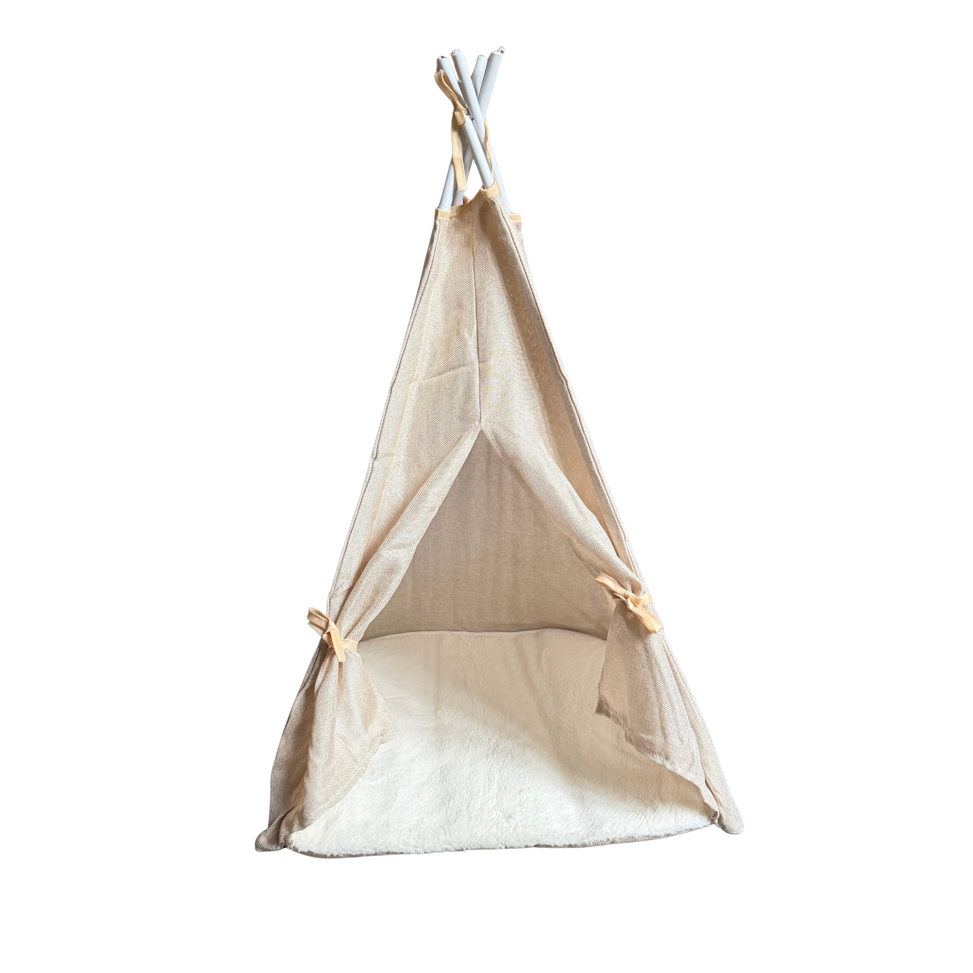 Tipi pour lapin beige refuge confortable et esthétique
