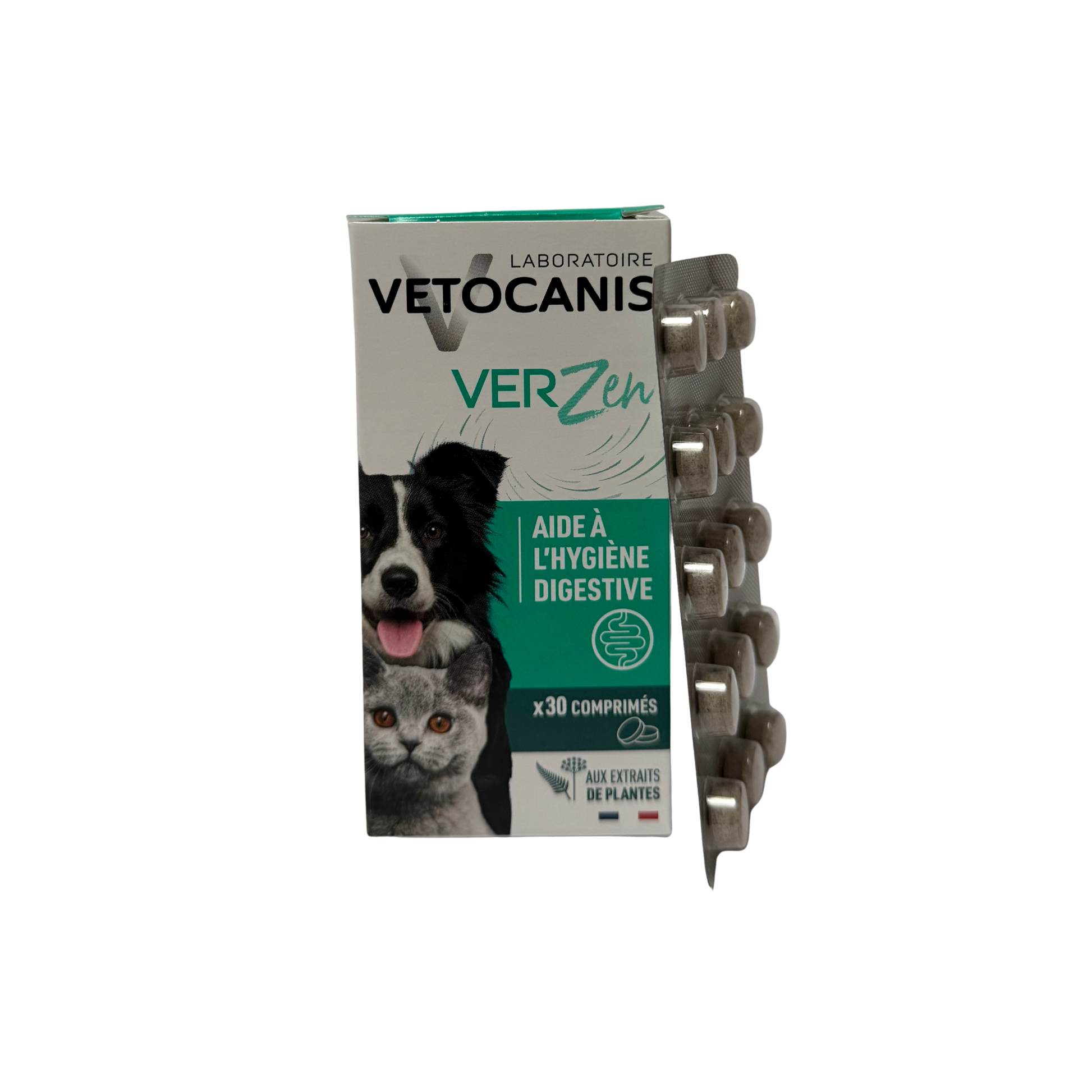 VerZen vermifuge naturel chien chat 30 comprimés antiparasitaire
